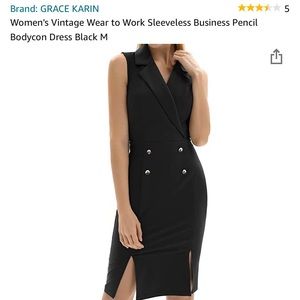 NWT business pencil dress black M